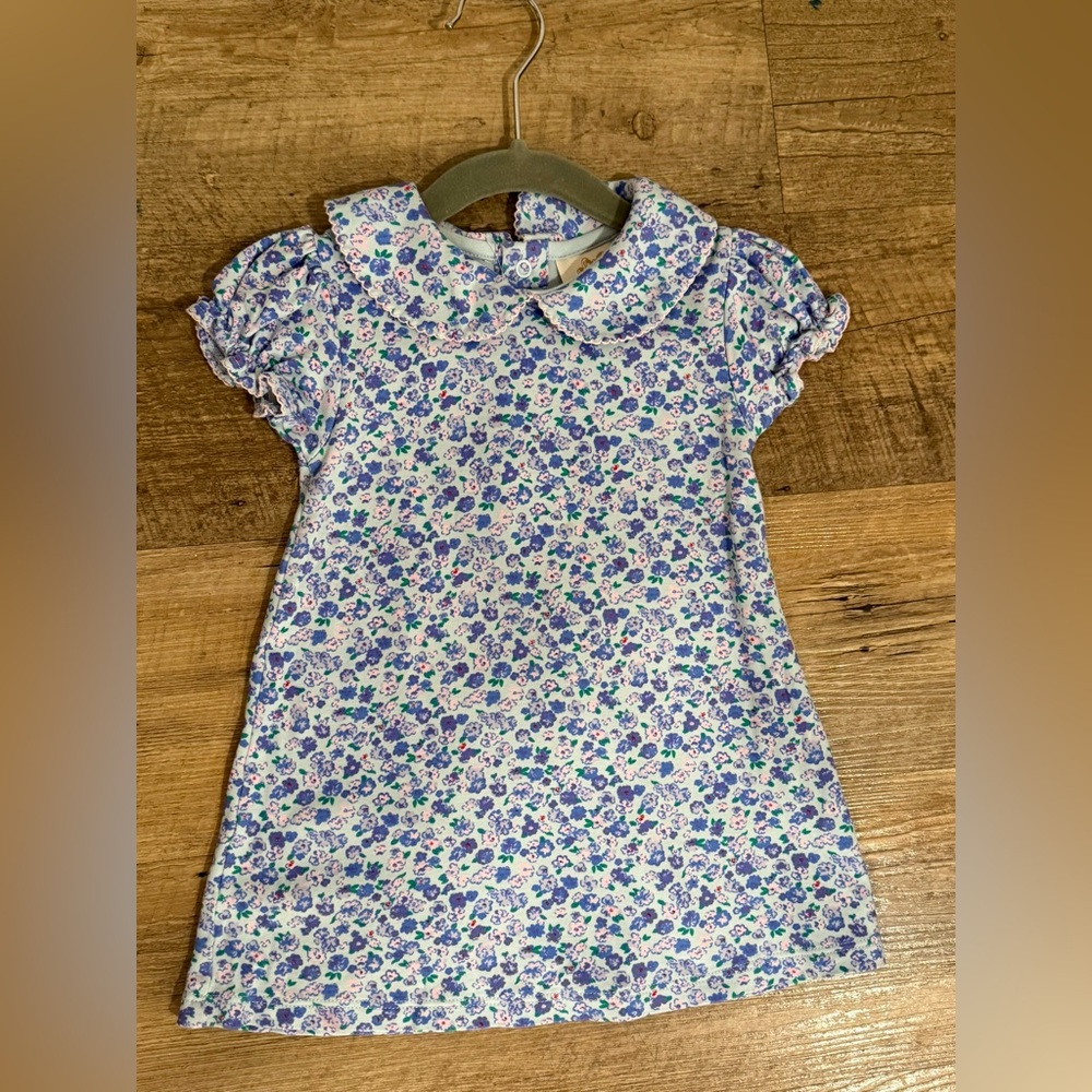 The Beaufort Bonnet Company Blue Floral Knit Dress Size 2